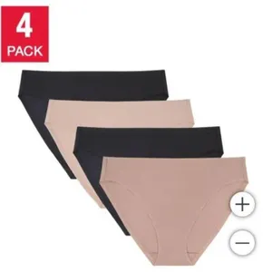 Halston Smoothwear Bikini 4-Pack – XXL Size – Multicolor