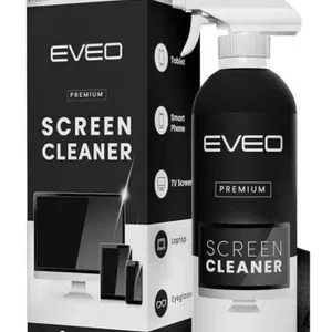 Eveo Premium Screen Cleaner Spray with Microfiber Cloth – 6.7 fl oz (198 ml)
