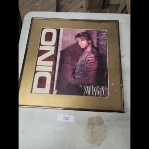 Dino Swingin' Autographed Framed Poster