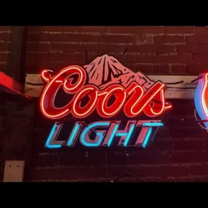 Coors Light Neon Sign - Beer Advertising, Mountain