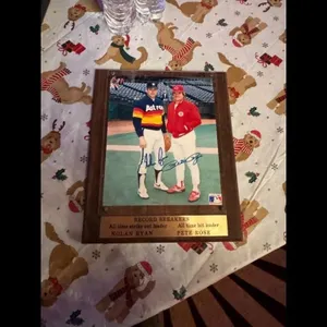 Record Breakers Plaque - Nolan Ryan, Pete Rose