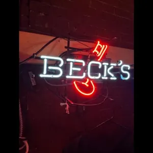Beck's Neon Sign - Vintage Style, Illuminated, Wal