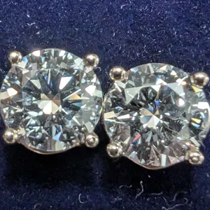 10K (1.45G) LAB DIAMOND (2.4CT) EARRINGS APPRAISED INSURANCE VALUE $2385