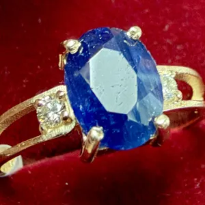 10K(1.7G), BLUE SAPPHIRE UNHEATED (1.75CT), DIA (0.03CT) RING (SIZE 5.5), SUGGESTED RETAIL VALUE ...