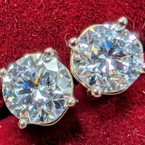 10K(1G), LAB DIAMOND (1.5CT)EARRINGS , APPRAISED INSURANCE VALUE $1350