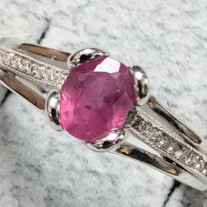 SILVER(2.65G), GENUINE RUBY (1CT) RING, SUGGESTED RETAIL VALUE $240