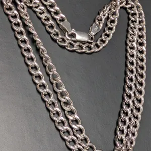 SILVER(10.26G), HOLLOW RHODIUM PLATED CHAIN 20", SUGGESTED RETAIL VALUE $210
