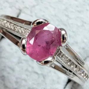 SILVER(2.65G),  GENUINE RUBY (1CT) RING, SUGGESTED RETAIL VALUE $240