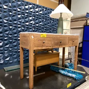MOSAIC HALLWAY TABLE, 2 CHILDRENS BENCHES, MOBILE FOLDING BAR STATION & BEADED CURTAIN