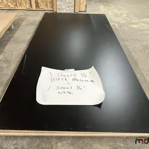 (3) Sheets of 3/4" Black Melamine & Sheet of 3/4" White Melamine
 UNRESERVED