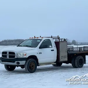 2007 DODGE RAM 3500 SLT SINGLE CAB FLATBED TRUCK
