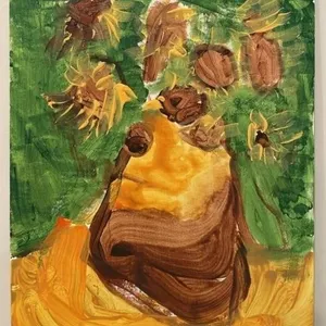 Original Painting by Katie - Grade 2. Sunflowers