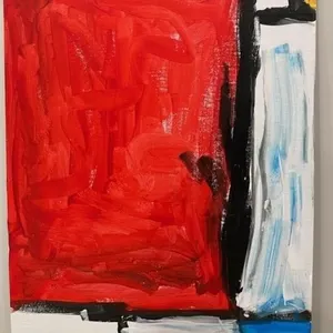 Original Painting by Sebi - Grade 2. Red, Yellow