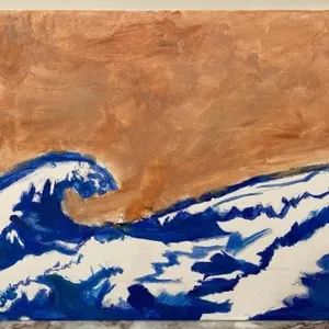 Original Painting by Mathea - Grade 2. The Wave.