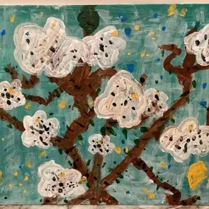 Original Painting by Vivi - Grade 2. Bloomin'.