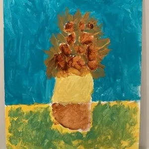 Original Painting by Violet - Grade 2. Sunflowers