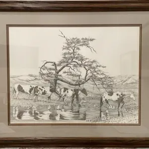 Framed signed/# (76/750) Print by Bernie Brown.