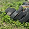 Approximately 36 tires and wheels
