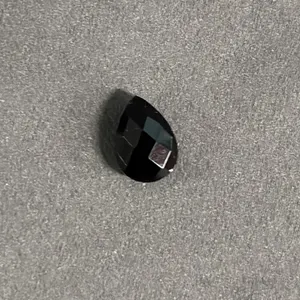 4.7CT PEAR CUT NATURAL BLACK ONYX: 10.1 MM X 14.1 MM