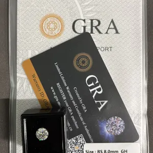 *NEW* 2 CT MOISSANITE LAB DIAMOND WITH GRA REPORT: ROUND, BRILLIANT CUT - GH-VVS1