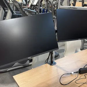 2 PHILIPS 27" MONITOR C/W DUAL MONITOR STAND