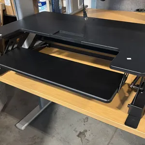 BLACK 32" ADJUSTABLE MONITOR RISER