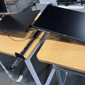 2 PHILIPS 27" MONITOR C/W DUAL MONITOR STAND