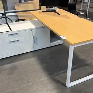 MAPLE/WHITE 5.5' X 5.5' L-SHAPE EXECUTIVE DESK