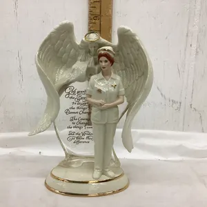 BRADFORD EXCHANGE - “ANGEL OF COMPASSION” NURSE FIGURINE W/ SERENITY PRAYER