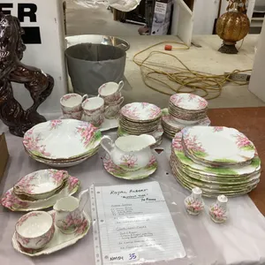ROYAL ALBERT “BLOSSOM TIME”  DISH SET  - 70 PIECES