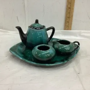 BMP TEA SET ON PLATTER - MARKED