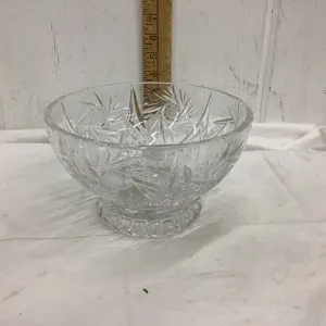PINWHEEL CRYSTAL PEDESTAL BOWL
