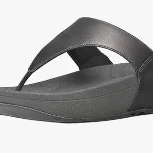 FitFlop Women’s Lulu Leather Toe-Post Thong Sandals Size 8