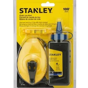 Stanley Chalk Line Reel And Chalk Combo, 100 ft, 30 m