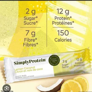SimplyProtein Crispy Bar Lemon Coconut Flavor 12 x 40g