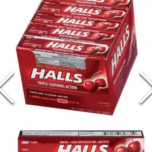 Halls Cherry Flavour Cough Lozenges Pack – 20 x 9 Lozenges