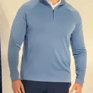 Greg Norman Collection Quarter-Zip Pullover, M/M Size, Blue
