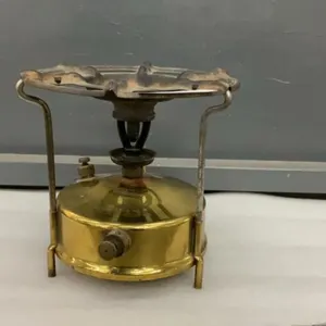 ANTIQUE COLEMAN BURNER W/ BRASS FUEL CONTAINER
