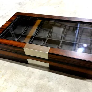LIFOMENZ CO. GLASS-TOP WOODEN WATCH DISPLAY CASE