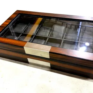 LIFOMENZ CO. GLASS-TOP WOODEN WATCH DISPLAY CASE