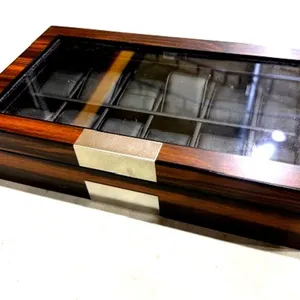LIFOMENZ CO. GLASS-TOP WOODEN WATCH DISPLAY CASE