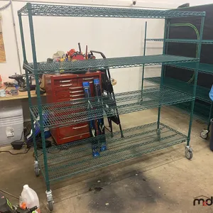 Rolling Wire Shelving Unit (6'x 2'x 69")
 UNRESERVED