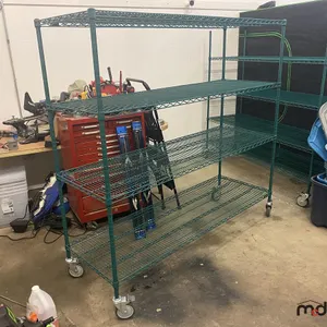 Rolling Wire Shelving Unit (6'x 2'x 69")
 UNRESERVED