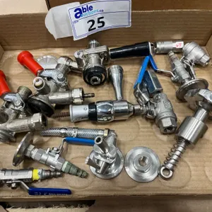 GROUP OF STAINLESS VALVES AND FITTINGS
