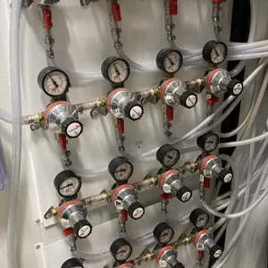 GROUP OF 16 REGULATOR FOR CO2 AND AIR PRESSURE WITH MOUNTING BOARD