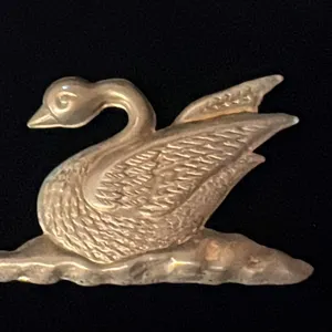 BRASS SWAN BROOCH