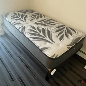 Twin Bed w/ Mattress, Side Table & Lamp
 UNRESERVED
