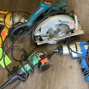 GROUP LOT. MAKITA 5007N SAW, MASTERCRAFT 1/2" CORDED IMPACT WRENCH, DEWALT DW130D 1/2" VSR DRILL,