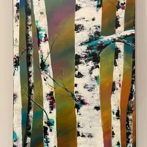 Original Painting on Stretch Canvas. 18" x 36".
