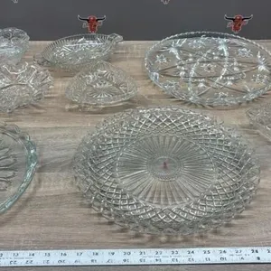 Quantity of Glass Candy Dishes & Serving Plates.